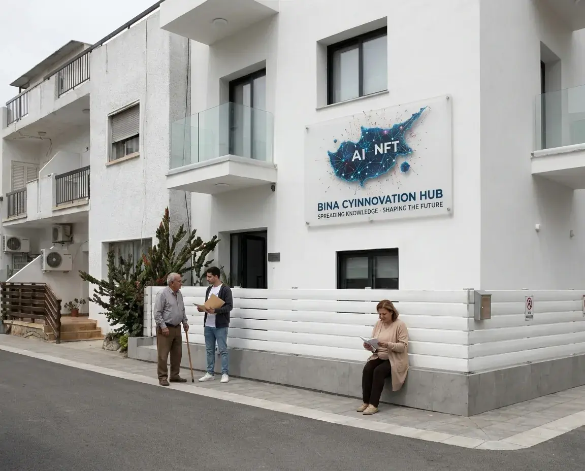 The hub · A private home in Larnaca, dedicated to public use